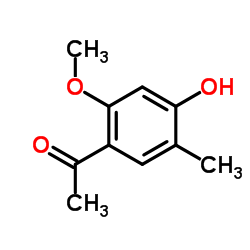 1-(4-羟基-2-甲氧基-5-甲基苯基)乙酮结构式