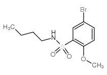 5-溴-N-丁基-2-甲氧基苯磺酰胺结构式