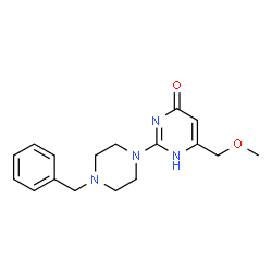 2-(4-BENZYLPIPERAZIN-1-YL)-6-(METHOXYMETHYL)PYRIMIDIN-4(3H)-ONE Structure