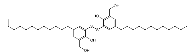 4-dodecyl-2-[[5-dodecyl-2-hydroxy-3-(hydroxymethyl)phenyl]disulfanyl]-6-(hydroxymethyl)phenol Structure