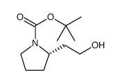 (2S)-2-(2-羟乙基)吡咯烷-1-羧酸叔丁酯结构式