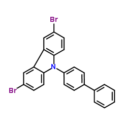 3,6-dibromo-9-(4-biphenylyl)carbazole结构式