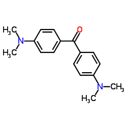 4,4'-二(N,N-二甲氨基)二苯甲酮结构式