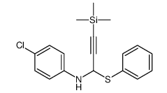 4-chloro-N-(1-phenylsulfanyl-3-trimethylsilylprop-2-ynyl)aniline结构式