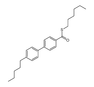 S-hexyl 4-(4-pentylphenyl)benzenecarbothioate Structure