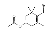 acetic acid 4-bromomethyl-3,5,5-trimethyl-cyclohex-3-enyl ester Structure