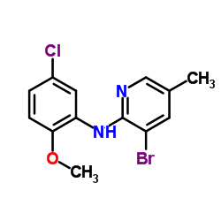 3-Bromo-N-(5-chloro-2-methoxyphenyl)-5-methyl-2-pyridinamine结构式