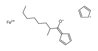 (2-methyl-1-oxooctyl)ferrocene Structure