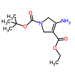 1H-Pyrrole-1,3-dicarboxylic acid, 4-amino-2,5-dihydro-, 1-(1,1-dimethylethyl) 3-ethyl ester Structure