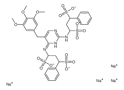 tetrasodium 1,1'-[[5-[(3,4,5-trimethoxyphenyl)methyl]pyrimidine-2,4-diyl]diimino]bis[3-phenylpropane-1,3-disulphonate] picture