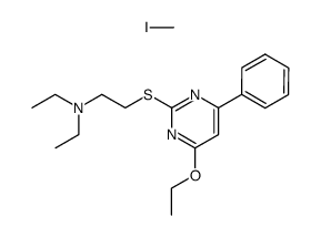 [2-(4-Ethoxy-6-phenyl-pyrimidin-2-ylsulfanyl)-ethyl]-diethyl-amine; compound with iodomethane结构式