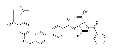 (S)-1-(3-(苄氧基)苯基)-3-(二甲基氨基)-2-甲基丙烷-1-酮.(l)-dbta结构式
