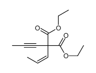 diethyl 2-prop-1-enyl-2-prop-1-ynylpropanedioate Structure