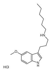 hexyl-[3-(5-methoxy-1H-indol-3-yl)propyl]azanium,chloride Structure