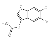 5-溴-6-氯-3-吲哚基乙酸酯结构式
