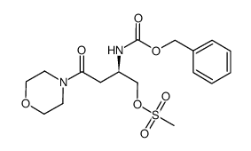 (R)-2-(((benzyloxy)carbonyl)amino)-4-morpholino-4-oxobutyl methanesulfonate结构式