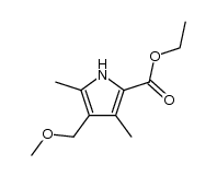 4-methoxymethyl-3,5-dimethyl-pyrrole-2-carboxylic acid ethyl ester Structure