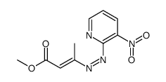 methyl 3-[(3-nitropyridin-2-yl)diazenyl]but-2-enoate结构式