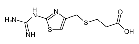 3-[[[2-[(Aminoiminomethyl)amino]-4-thiazolyl]methyl]thio]propanoic acid structure