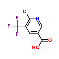 2-氯-3-三氟甲基吡啶-5-甲酸结构式
