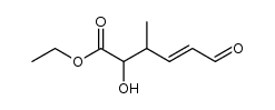 1-Ethoxycarbonyl-1-hydroxy-4-formyl-2-metyl-buten-(3)结构式