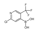 [2-氯-5-(三氟甲基)吡啶-4-基]硼酸结构式