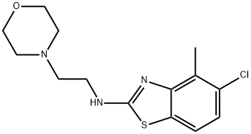 5-氯-4-甲基-N-(2-吗啉代乙基)苯并[D]噻唑-2-胺结构式