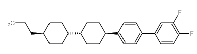 反,反-4-(4-丙基双环己基-4-基)-3,4-二氟联苯结构式