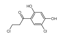 3-chloro-1-(5-chloro-2,4-dihydroxyphenyl)propan-1-one结构式