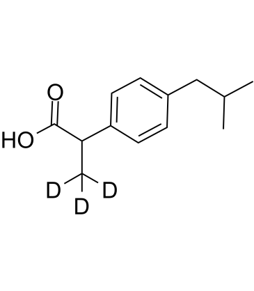 2-(4-Isobutylphenyl)(3,3,3-2H3)propanoic acid Structure