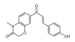 7-[(E)-3-(4-hydroxyphenyl)prop-2-enoyl]-4-methyl-1,4-benzoxazin-3-one结构式