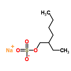 Sodium 2-ethylhexyl sulfate structure