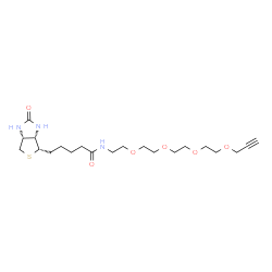 5-((3aS,4S,6aR)-2-氧代六氢-1H-噻吩并[3,4-d]咪唑-4-基)-N-(3,6,9,12-四氧杂十五烷-14-炔-1-基)戊酰胺结构式
