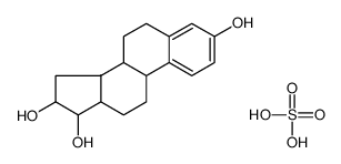 13-methyl-6,7,8,9,11,12,14,15,16,17-decahydrocyclopenta[a]phenanthrene-3,16,17-triol,sulfuric acid Structure
