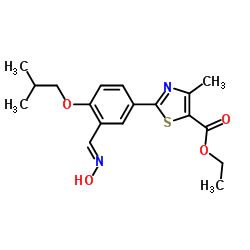2-[3-[(羟基亚胺基)甲基]-4-(2-甲基丙氧基)苯基]-4-甲基-5-噻唑羧酸乙酯结构式
