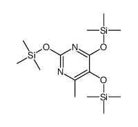 trimethyl-[4-methyl-2,6-bis(trimethylsilyloxy)pyrimidin-5-yl]oxysilane结构式