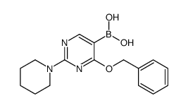 (4-(苄氧基)-2-(哌啶-1-基)吡啶咪丁-5-基)硼酸结构式