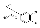 1-(4-bromo-3-chlorophenyl)cyclopropane-1-carboxylic acid结构式