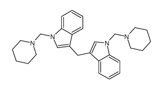 3,3'-Methylenebis[1-(1-piperidinylmethyl)-1H-indole]结构式