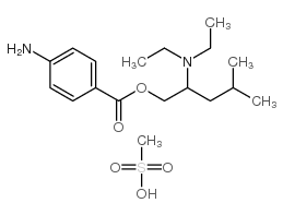 2-(diethylamino)-4-methylpentyl 4-aminobenzoate, monomethanesulphonate structure