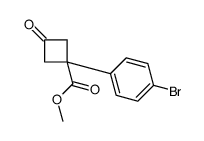 1-(4-溴苯基)-3-氧代环丁烷-1-甲酸甲酯结构式