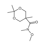 N-methoxy-N,2,2,5-tetramethyl-1,3-dioxane-5-carboxylic acid amid Structure
