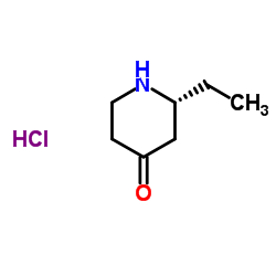 (2R)-2-Ethyl-4-piperidinone hydrochloride (1:1) Structure