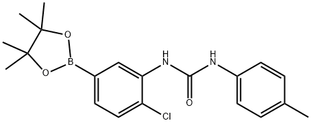 Pinacol 4-chloro-3-(p-tolylurea) phenylboronic acid Structure