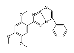6-phenyl-2-(3,4,5-trimethoxyphenyl)-[1,3]thiazolo[3,2-b][1,2,4]triazole结构式