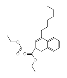 diethyl 4-hexyl-1H-naphthalene-2,2-dicarboxylate结构式