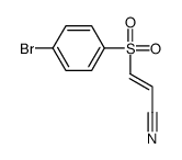 3-(4-bromophenyl)sulfonylprop-2-enenitrile结构式