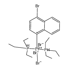 trans-Pt(PEt3)2(Br)3(4-bromo-1-naphthyl) Structure