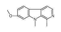 7-methoxy-1,9-dimethylpyrido[3,4-b]indole Structure