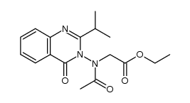 ethyl N-acetyl-N-(2-isopropyl-3,4-dihydro-4-oxoquinazolin-3-yl)-2-aminoacetate结构式